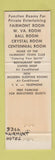 Matchbook Cover - Fairmont Hotel WV GREEN
