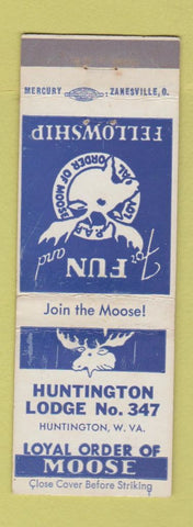Matchbook Cover - Moose Lodge Huntington WV