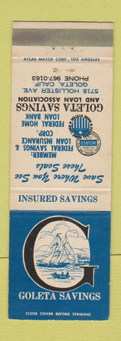 Matchbook Cover - Goleta Savings and Loan CA