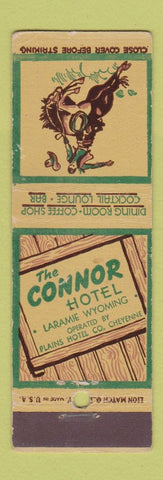 Matchbook Cover - Conner Hotel Laramie WY cowboy