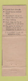 Matchbook Cover - Nameit Creek Lodge Wapiti WY