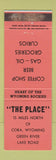 Matchbook Cover - The Place Cora WY oil gas WEAR