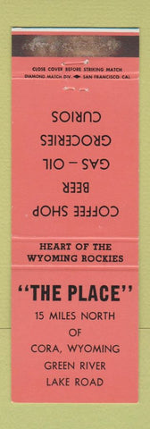 Matchbook Cover - The Place Cora WY oil gas WEAR