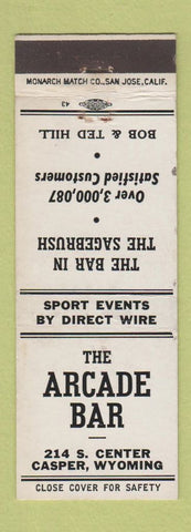 Matchbook Cover - Arcade Bar Casper WY