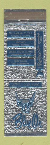 Matchbook Cover - Blue OX Restaurant Casper WY