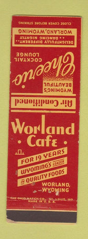 Matchbook Cover - Cheerio Lounge Worland Cafe Worland WY