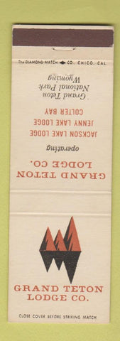 Matchbook Cover - Grand Teton Lodge Company National Park WY