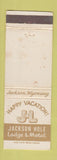 Matchbook Cover - Jackson Hole Lodge Motel Jackson WY WEAR