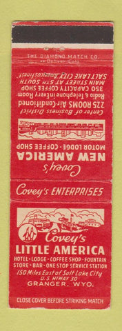 Matchbook Cover - Covey's Little America Granger WY Salt Lake City UT
