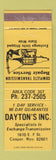 Matchbook Cover - Dayton's Transmission Repair Casper WY