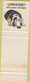 Matchbook Cover - Hillcrest Motel Calgary Alberta WEAR