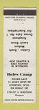 Matchbook Cover - Boles Camp Riverton WY