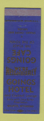 Matchbook Cover - Goings Hotel Cafe Gillette WY