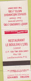Matchbook Cover - Restaurant Le Bouleau Les Escoumins PQ