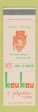 Matchbook Cover - Kau Kau Polynesian Restaurant Seattle WA