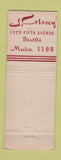 Matchbook Cover - J Crissey Flowers Seattle WA FTD