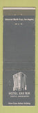 Matchbook Cover - Hotel Exeter Seattle WA