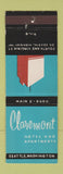 Matchbook Cover - Claremont Hotel Seattle WA