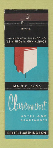 Matchbook Cover - Claremont Hotel Seattle WA