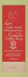 Matchbook Cover - Claremont Hotel Seattle WA