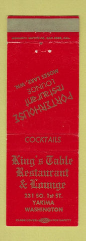 Matchbook Cover - King's Table Restaurant Yakima WA WEAR