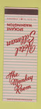 Matchbook Cover - Hotel Sillman Spokane WA Monkey Room