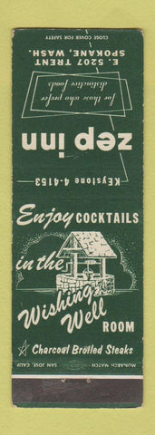 Matchbook Cover - Zep Inn Spokane WA Wishing Well