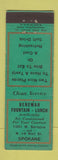 Matchbook Cover - Benewah Fountain Lunch Spokane WA