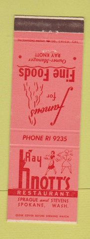 Matchbook Cover - Ray Knott's Restaurant Spokane WA