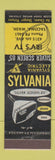 Matchbook Cover - Sylvania TV Irv's Tacoma WA