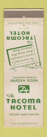 Matchbook Cover - Tacoma Hotel WA WEAR