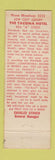 Matchbook Cover - Tacoma Hotel WA WEAR
