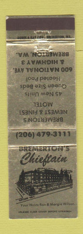 Matchbook Cover - Chieftain Motel Bremerton WA WEAR