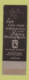Matchbook Cover - Claremont Hotel Seattle WA WORN