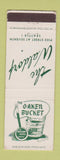 Matchbook Cover - Waldorf Oaken Bucket Seattle WA hotel