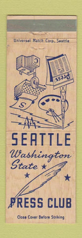 Matchbook Cover - Washington State Press Club Seattle WA
