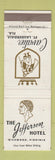 Matchbook Cover - Jefferson Hotel Richmond VA