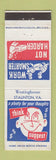 Matchbook Cover - Westinghouse Safety Work Smarter Staunton VA