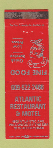 Matchbook Cover - Atlantic Restaurant Motel Wildwood NJ WEAR