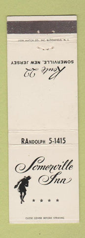 Matchbook Cover - Somerville Inn NJ