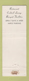 Matchbook Cover - Somerville Inn NJ