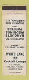 Matchbook Cover - White Lake Inn Blairstown NJ WEAR