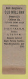 Matchbook Cover - Old Mill Inn Pennsauken NJ WEAR