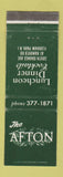 Matchbook Cover - The Afton Restaurant Florham Park NJ WEAR