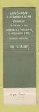 Matchbook Cover - The Afton Restaurant Florham Park NJ WEAR