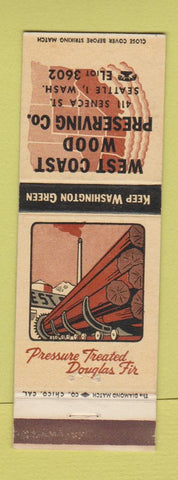 Matchbook Cover - West Coast Wood Preserving Seattle WA