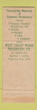 Matchbook Cover - West Coast Wood Preserving Seattle WA