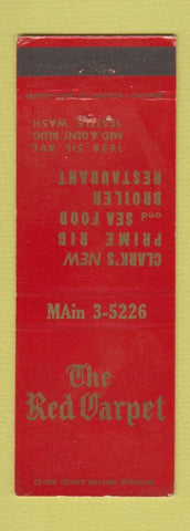 Matchbook Cover - The Red Carpet Restaurant Seattle WA