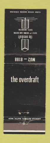 Matchbook Cover - The Overdraft Seattle WA