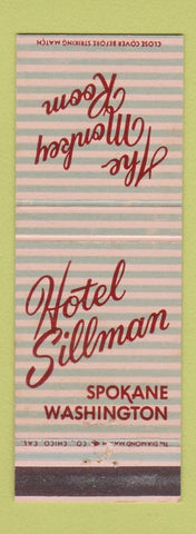 Matchbook Cover - Hotel Sillman Spokane WA Monkey Room